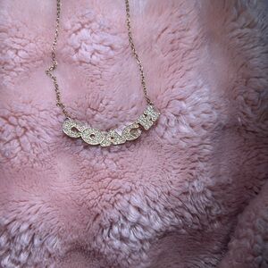 Coach Gold Logo Necklace with Sparkling Accents